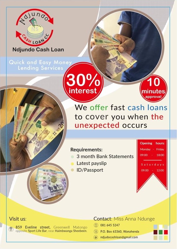 Ndjudo Cash Loan flyer